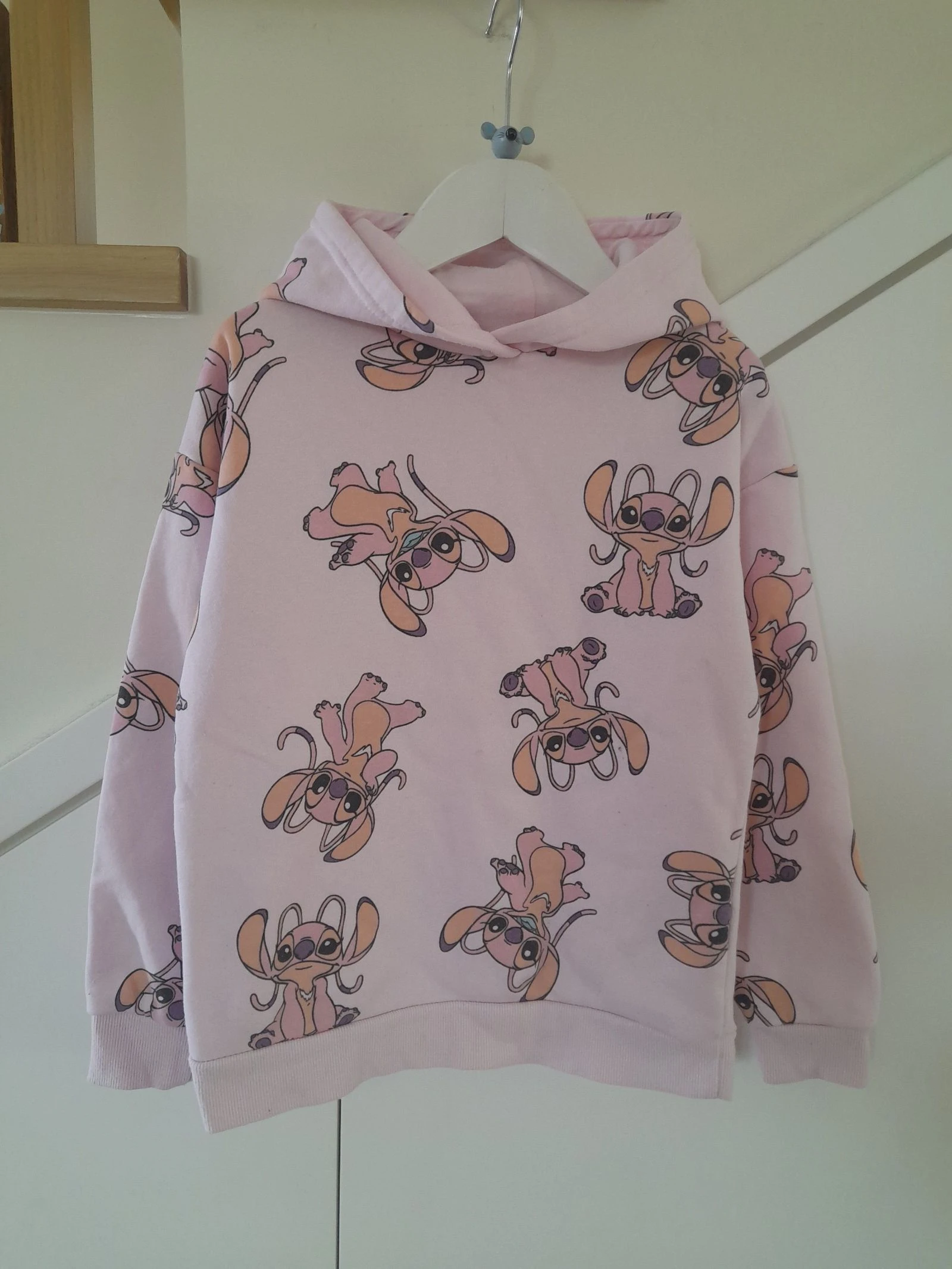 Hoodie Stitch Primark Rosa 7/8 anos 🩷 